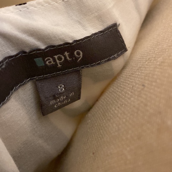 Women’s Apt 9 black white floral fit and flare maxi dress sz 8 lined sleeveless - Picture 10 of 13